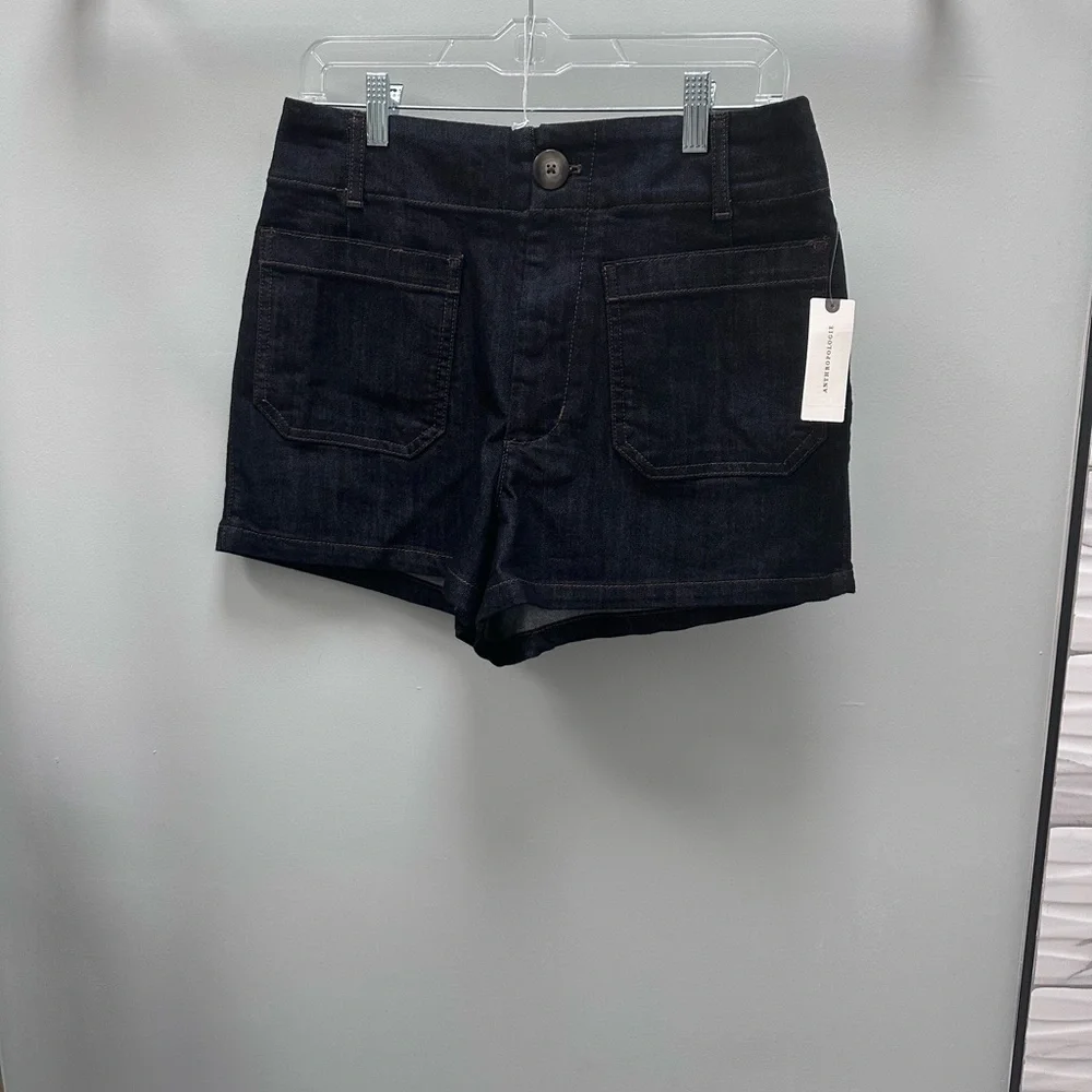 NWT Anthropologie The Colette Shorts by Maeve: Denim Edition Dark Blue Multiple - Picture 5 of 6